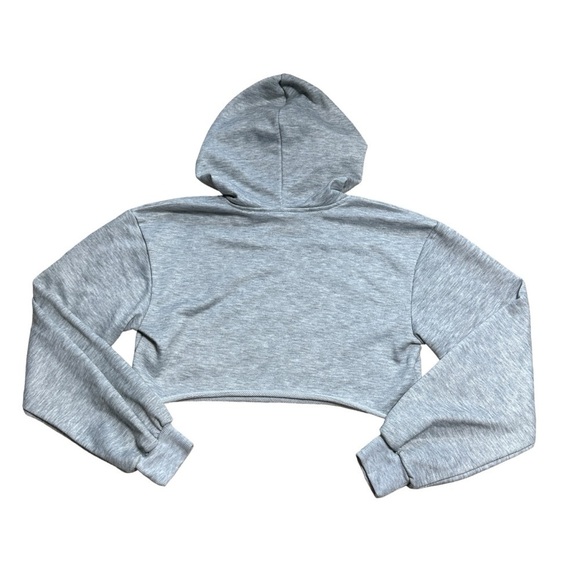 For Love and Lemons Leisure Gray Cut Cropped Hoodie Women’s US XS - Picture 8 of 8